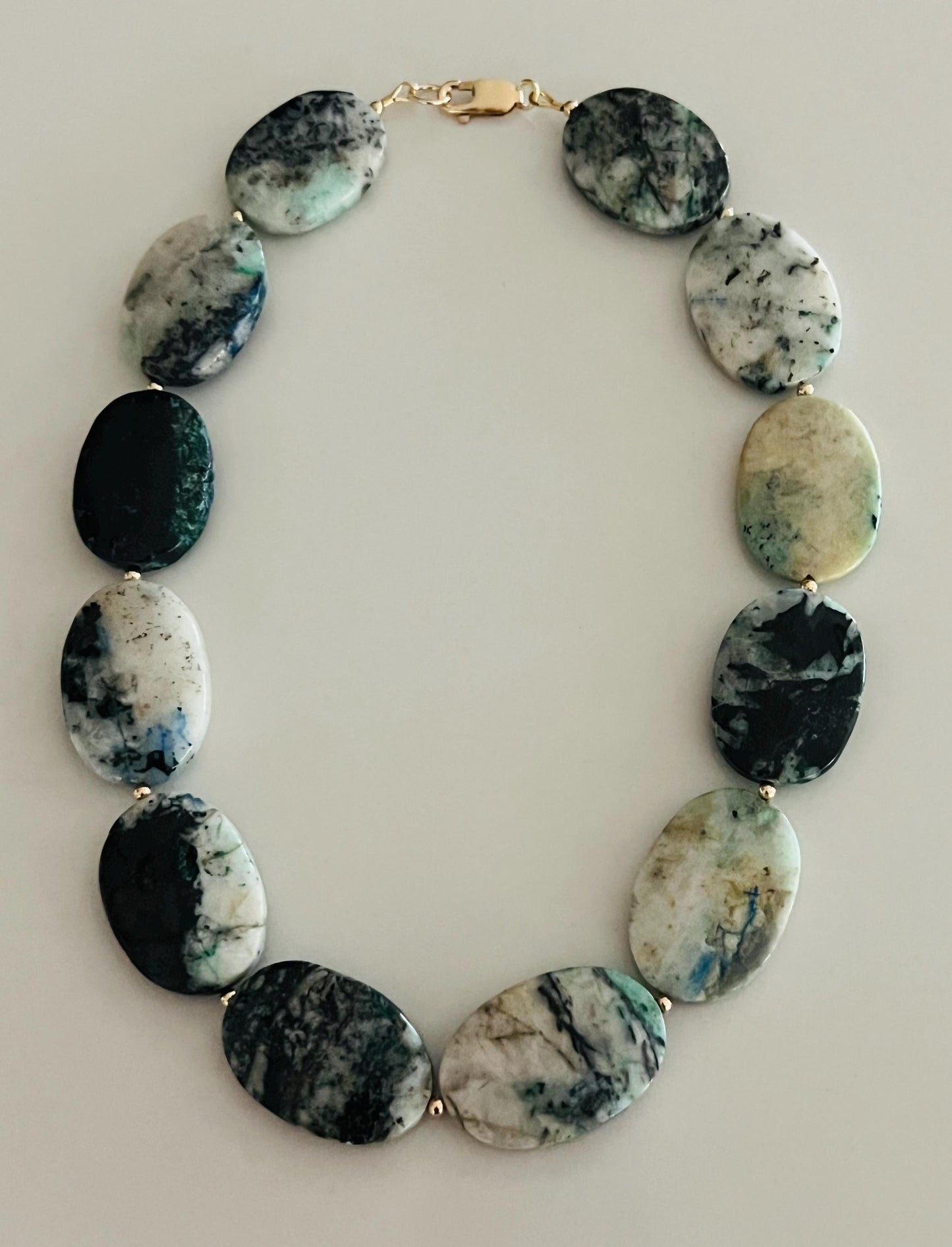 Azurite Malachite Beaded Necklace