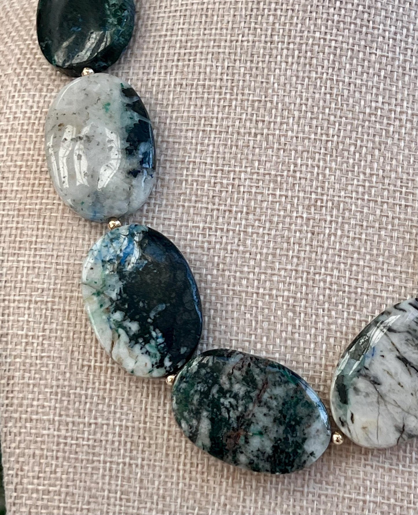 Azurite Malachite Beaded Necklace