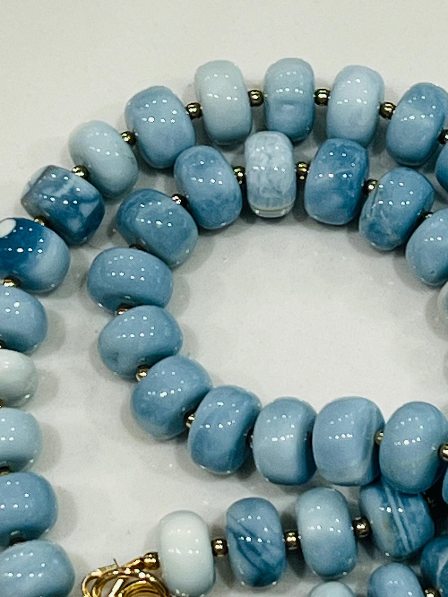Blue Opal Beaded Necklace