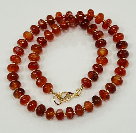 Carnelian Beaded Necklace