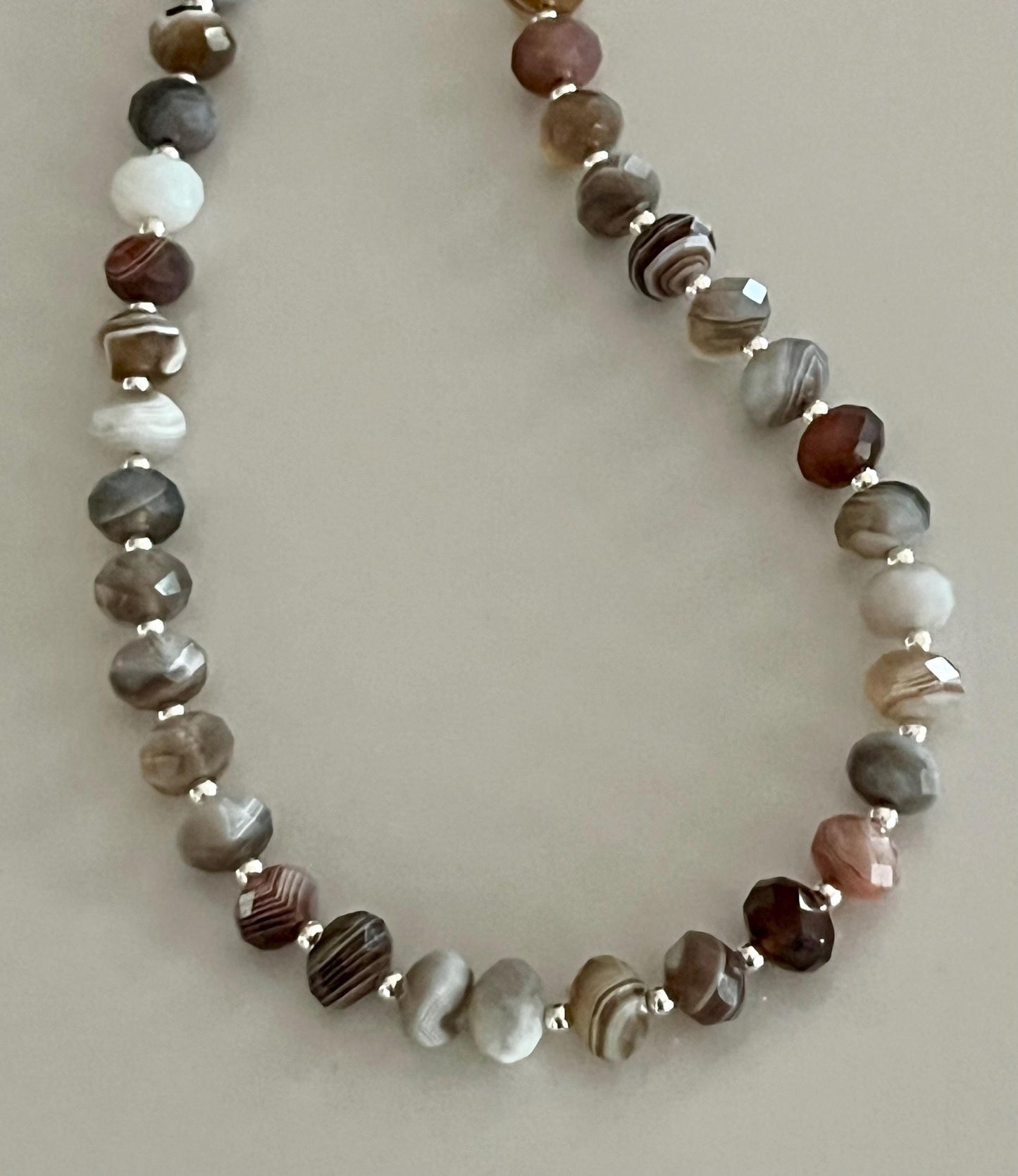 Botswana Agate Beaded Necklace