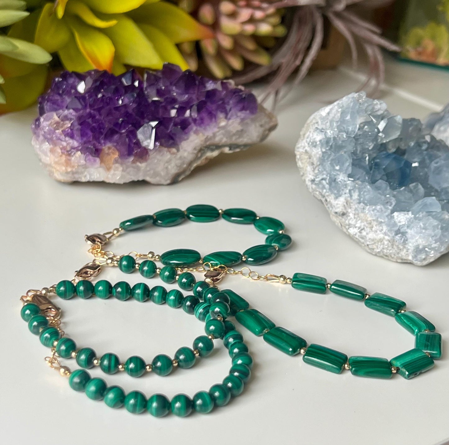 Malachite Beaded Bracelett