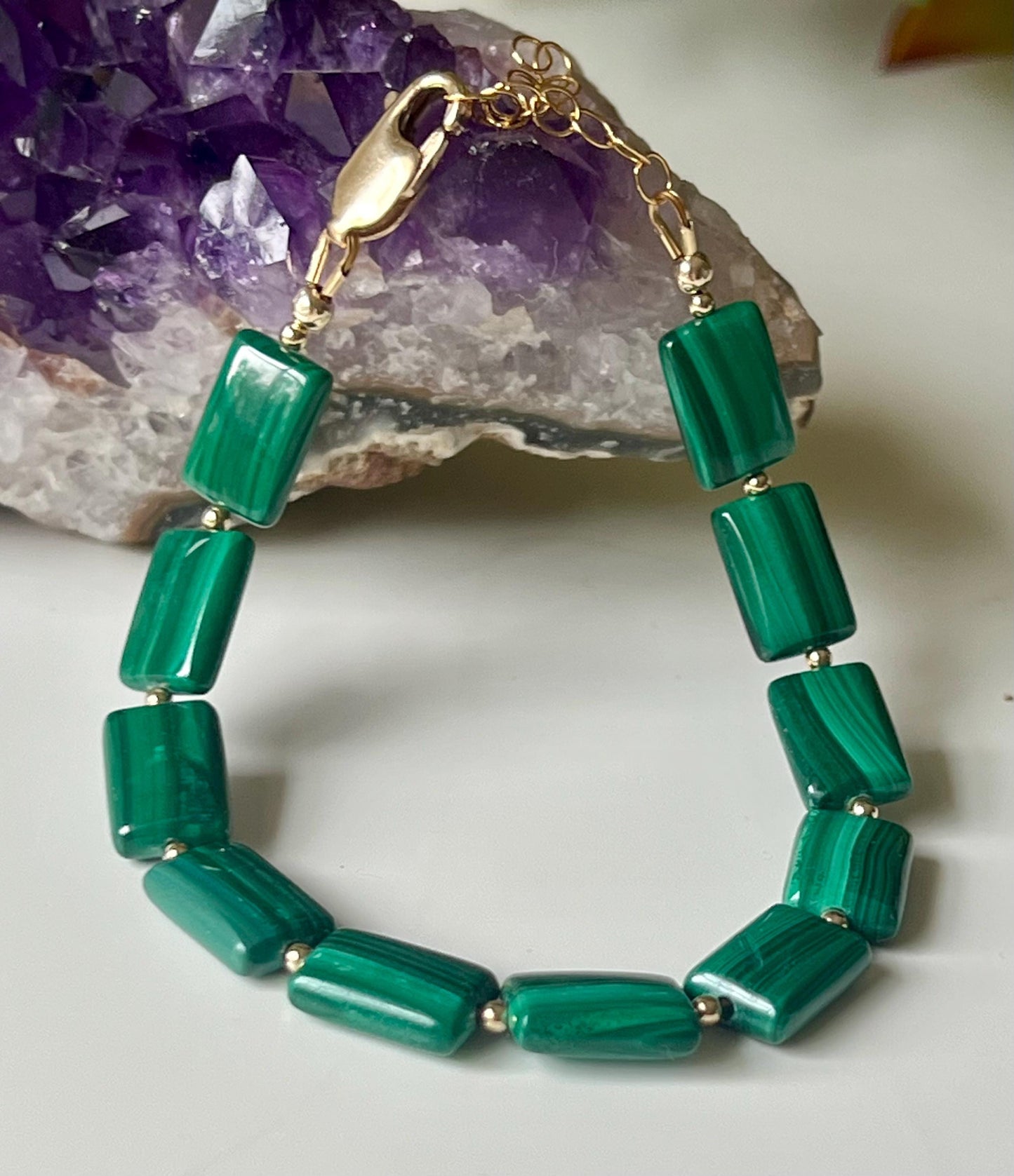 Malachite Beaded Bracelet