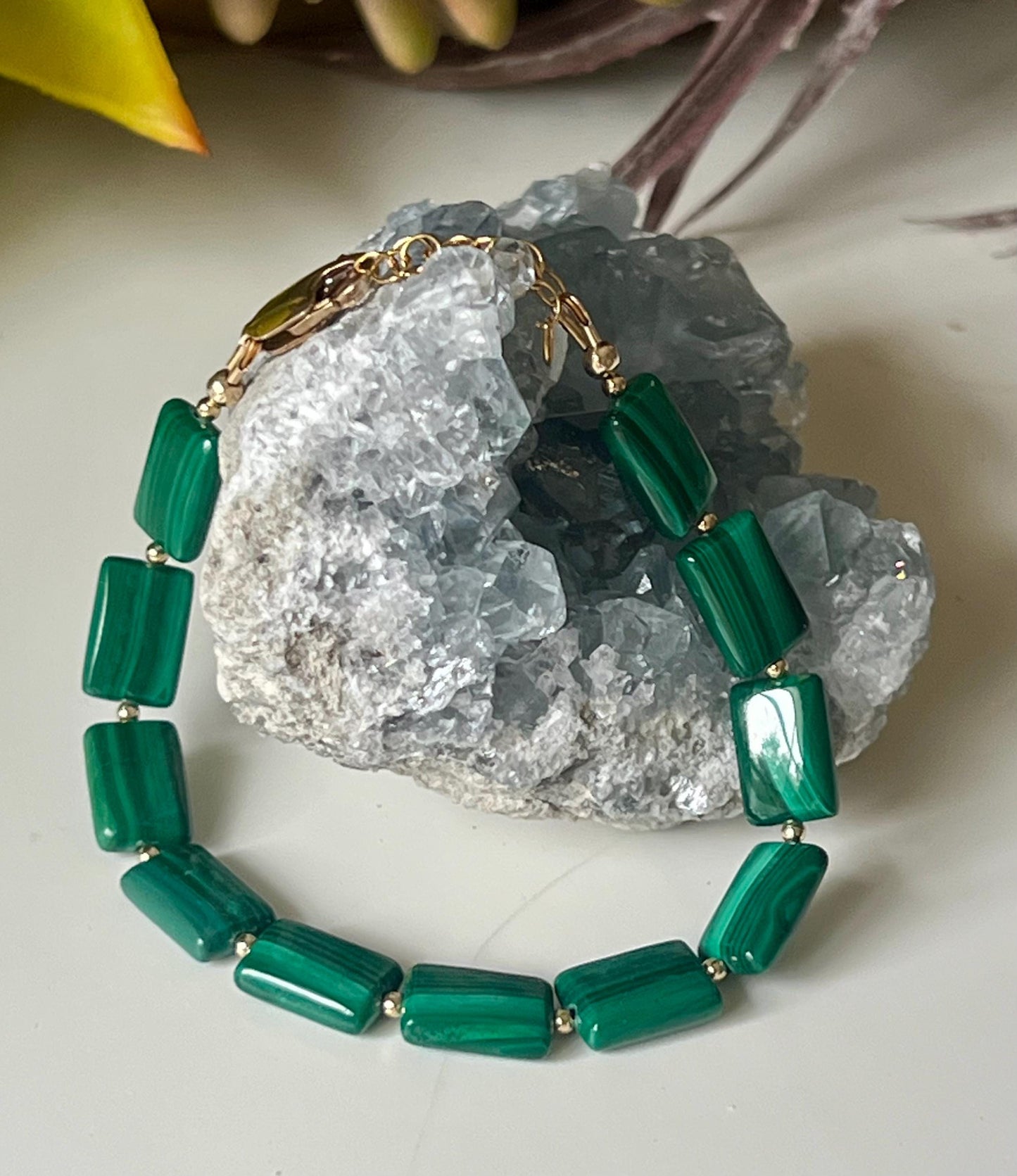 Malachite Beaded Bracelet