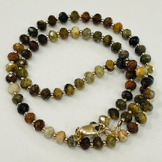 Green Garnet Beaded Necklace