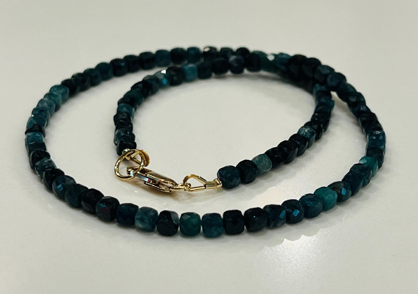 Blue Tourmaline Beaded Necklace