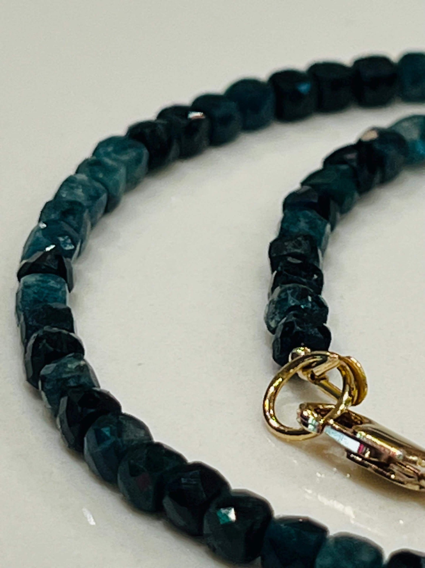 Blue Tourmaline Beaded Necklace