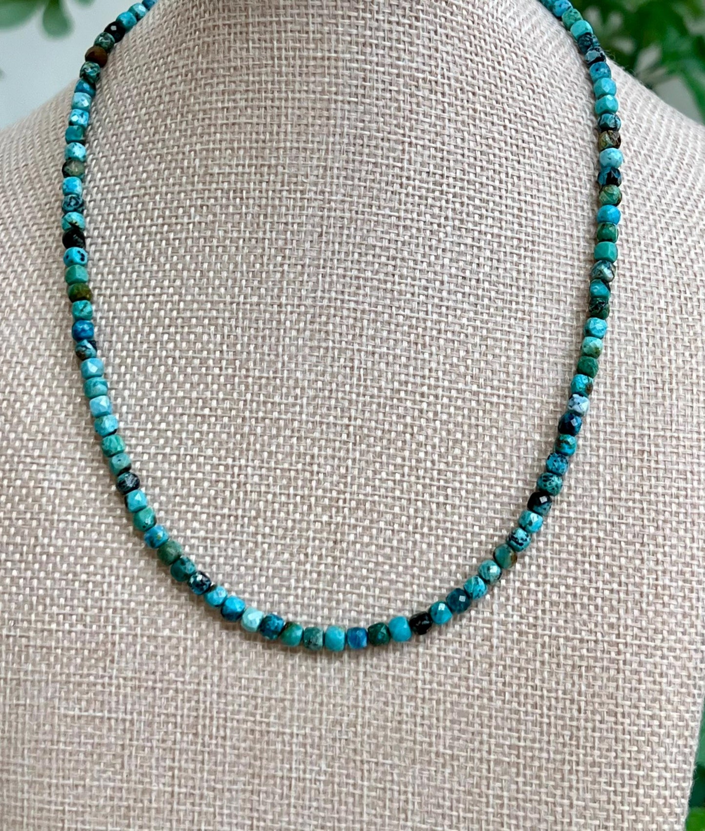 Blue Opal Beaded Necklace