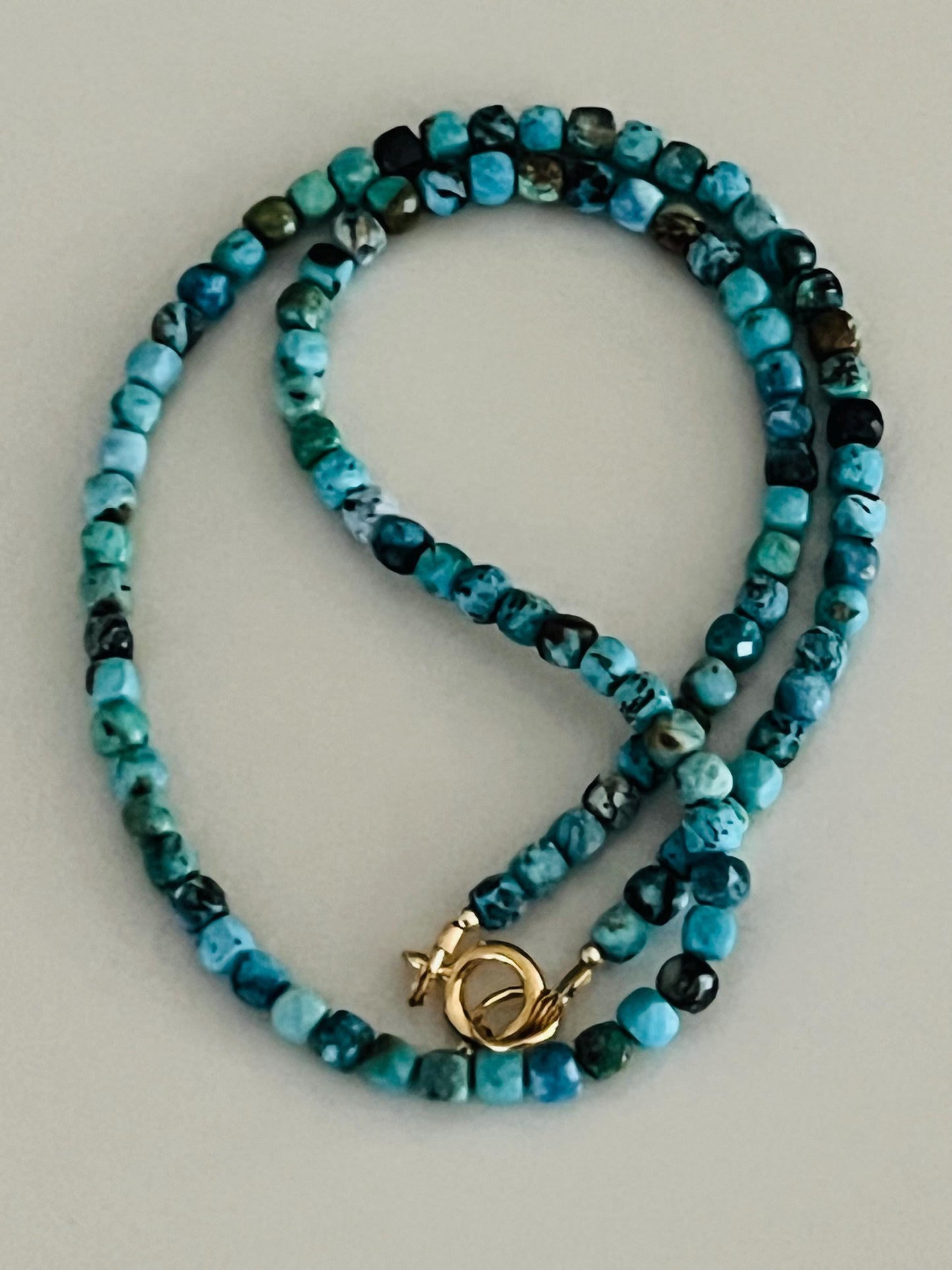 Blue Opal Beaded Necklace