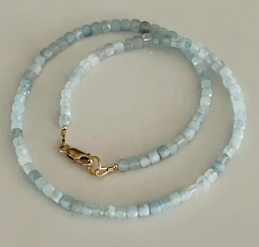Aquamarine Beaded Necklace
