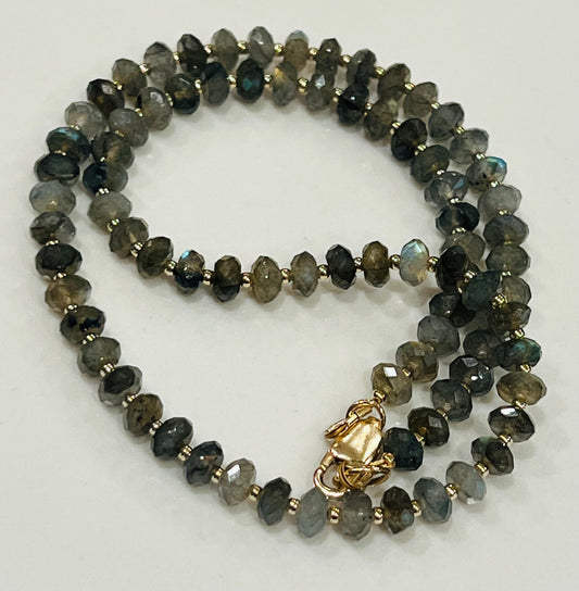 Sparkling Labradorite Beaded Necklace