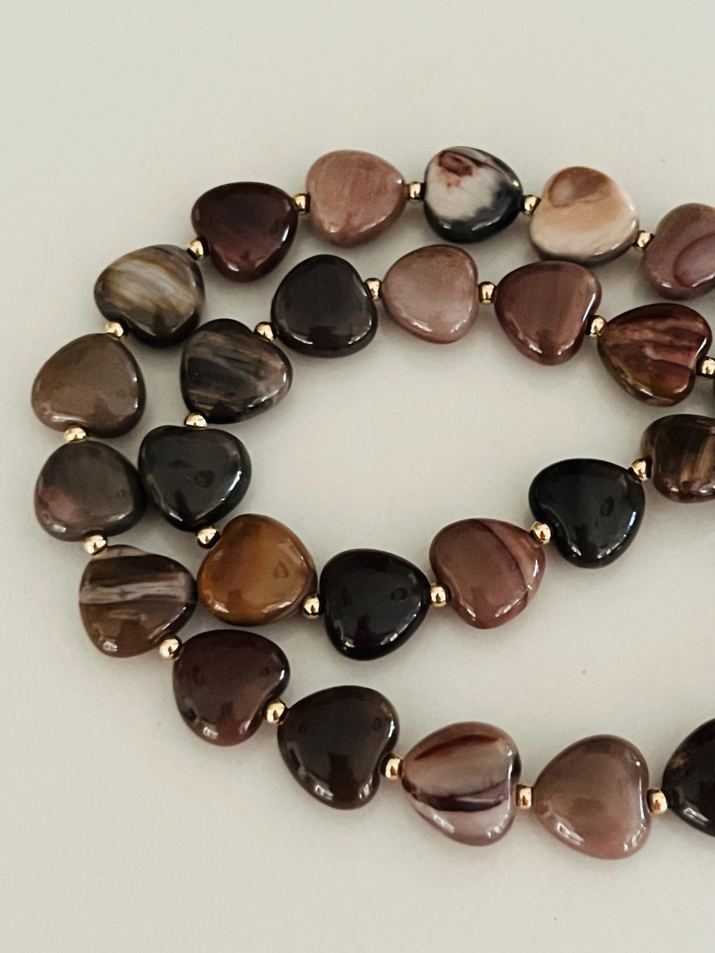 Petrified Wood Agate Gemstone Necklace