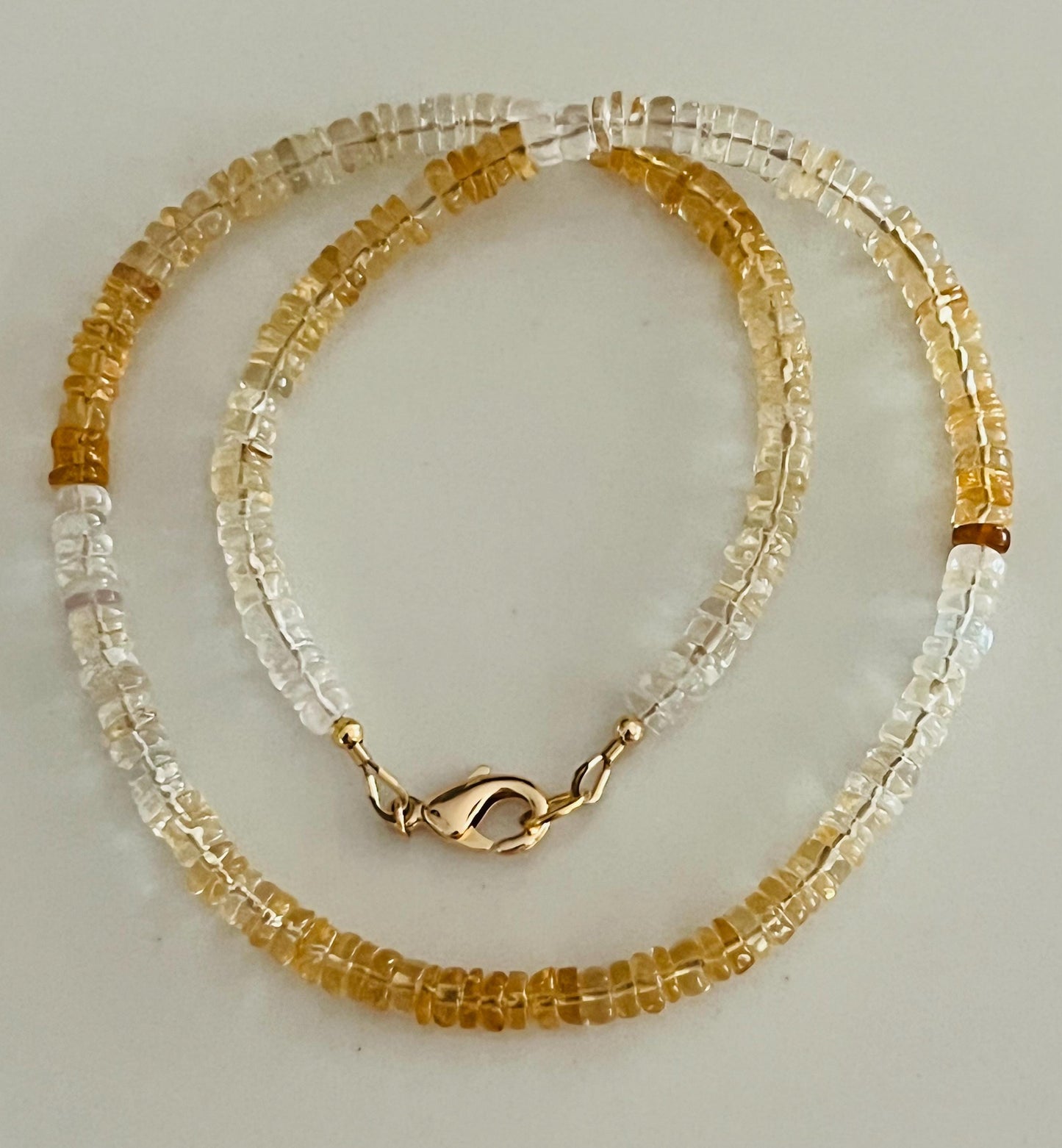 Citrine Beaded Necklace