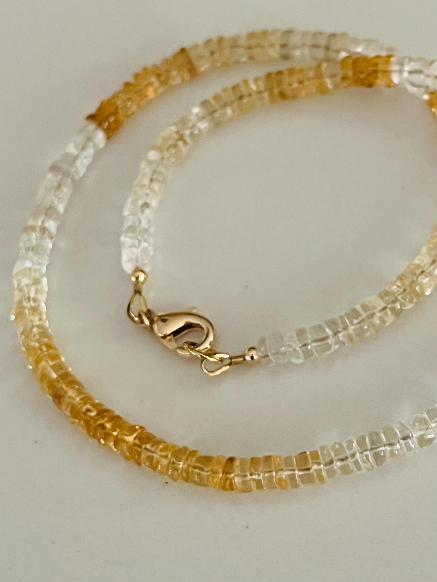 Citrine Beaded Necklace