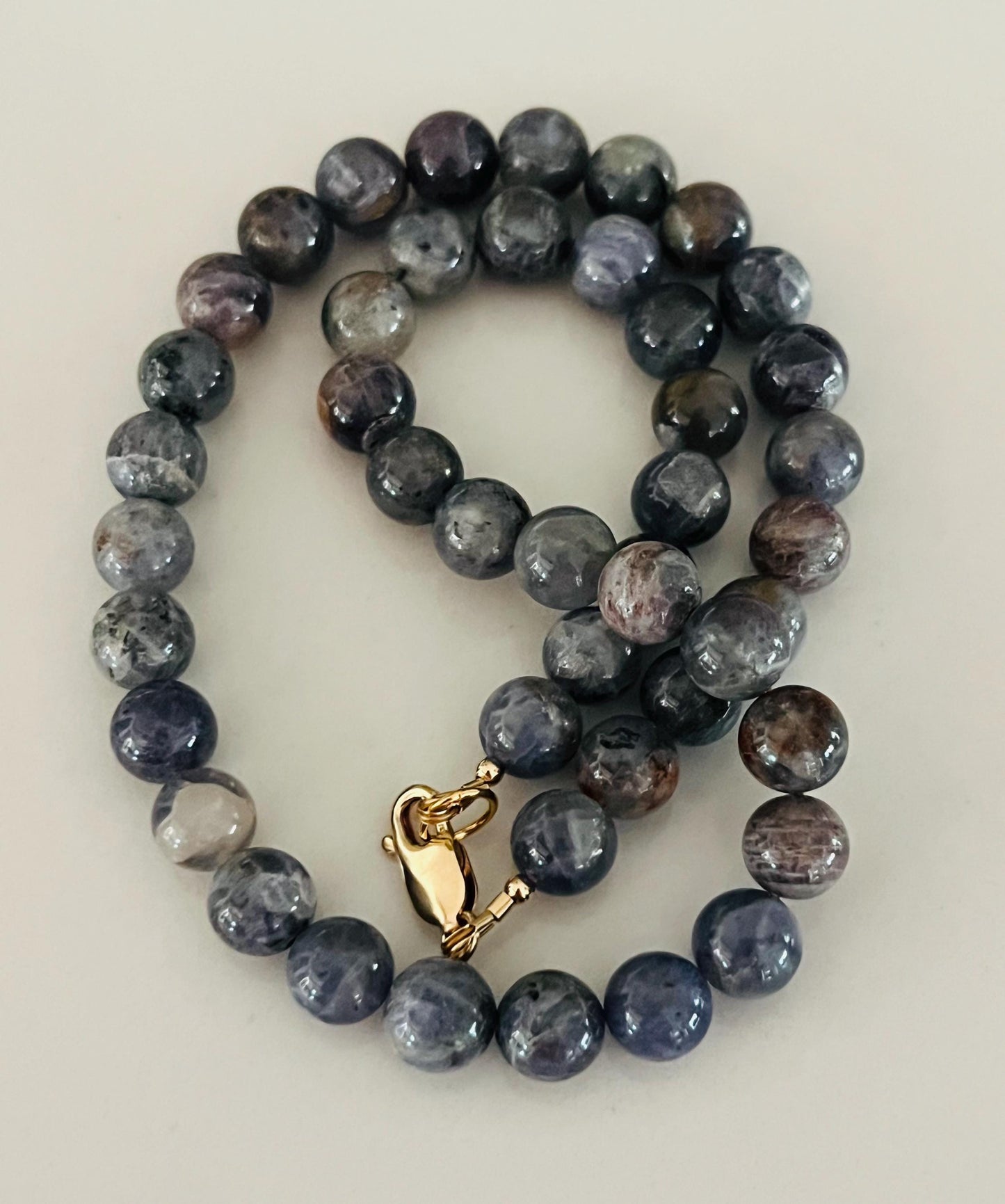 Bloody Iolite Beaded Necklace