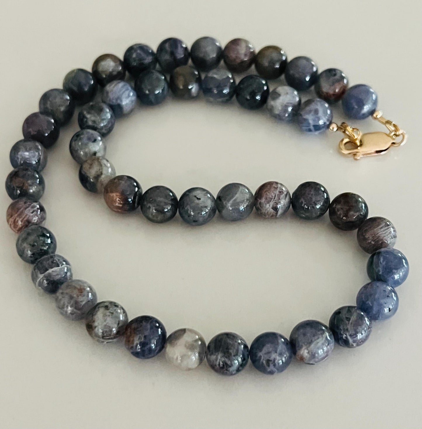 Bloody Iolite Beaded Necklace