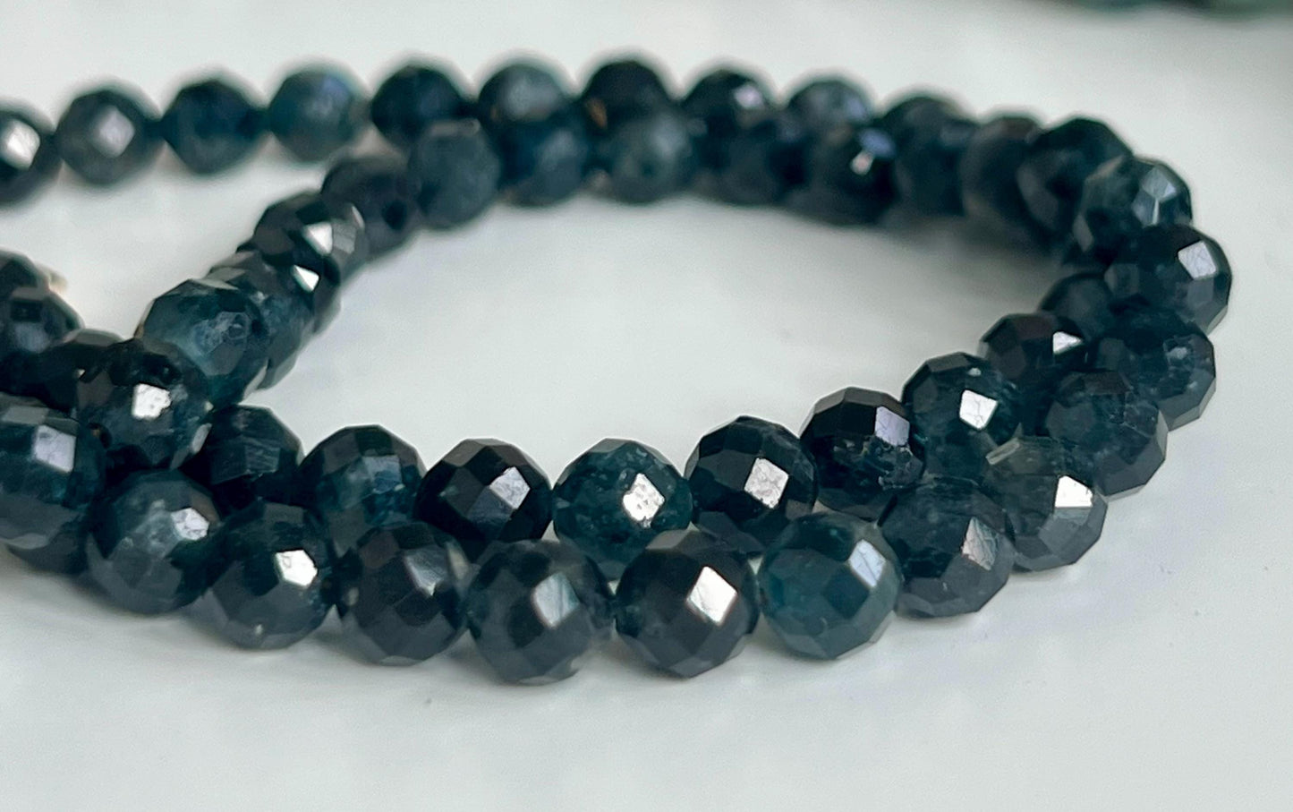 Blue Tourmaline Beaded Necklace