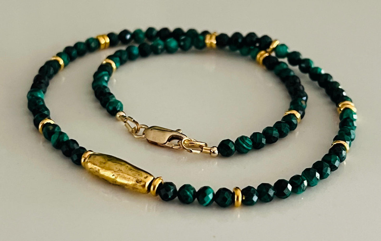 Malachite Beaded Necklace