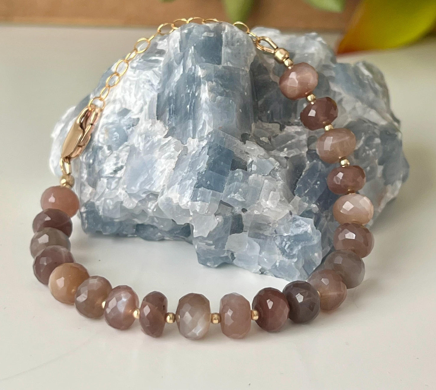 Chocolate Moonstone Beaded Bracelet