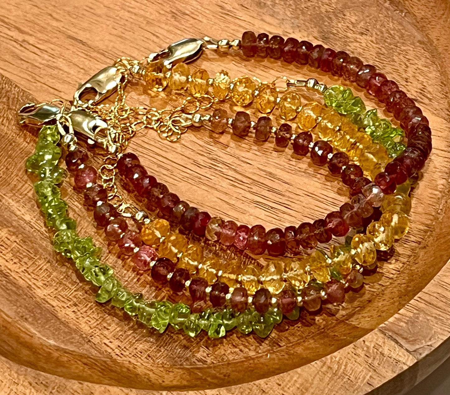 Pink Tourmaline Beaded Bracelet