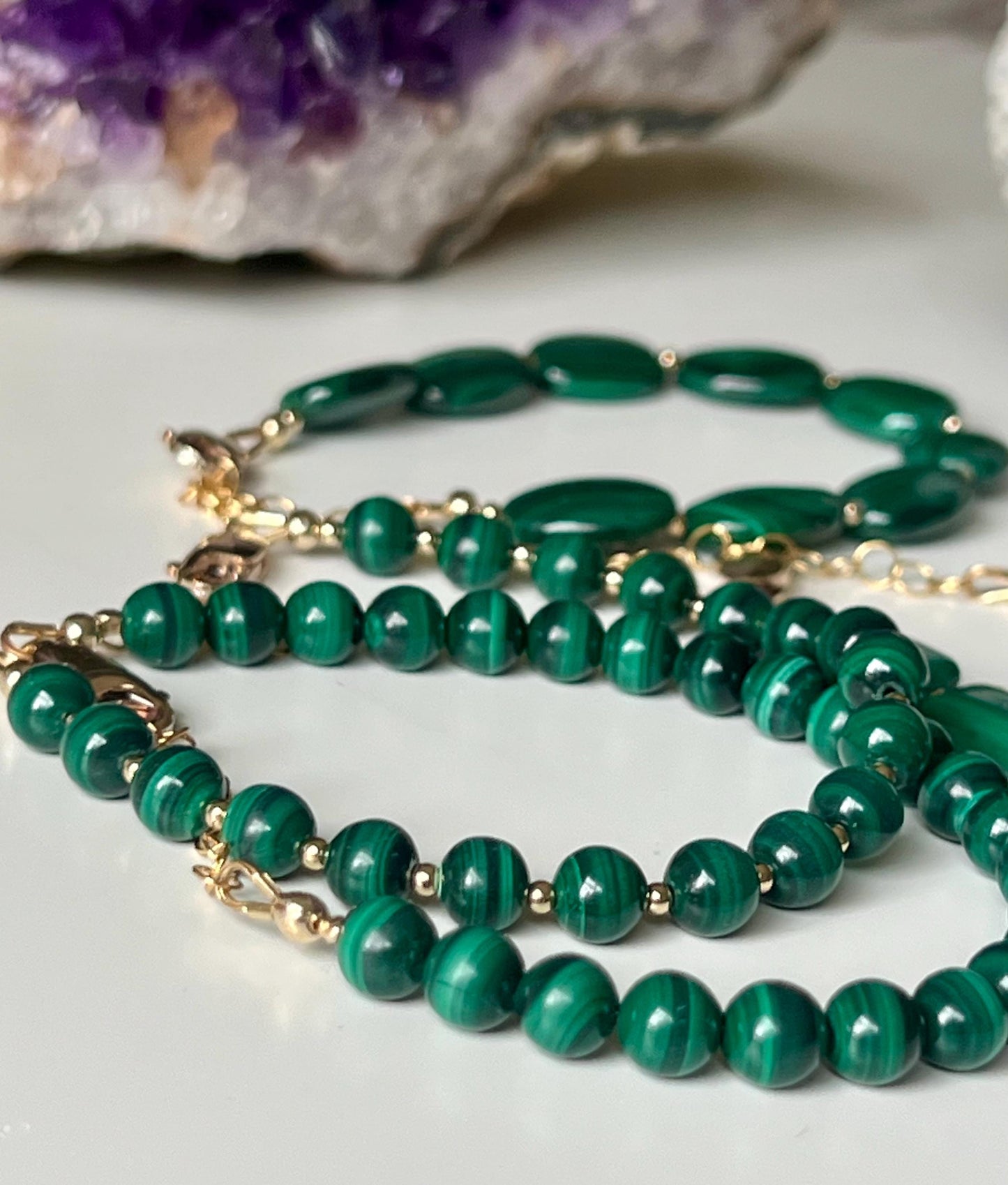 Malachite Beaded Bracelett