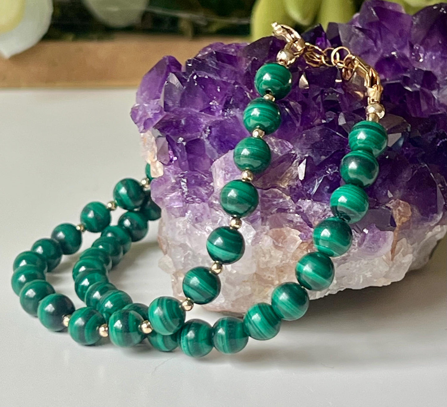 Malachite Beaded Bracelett