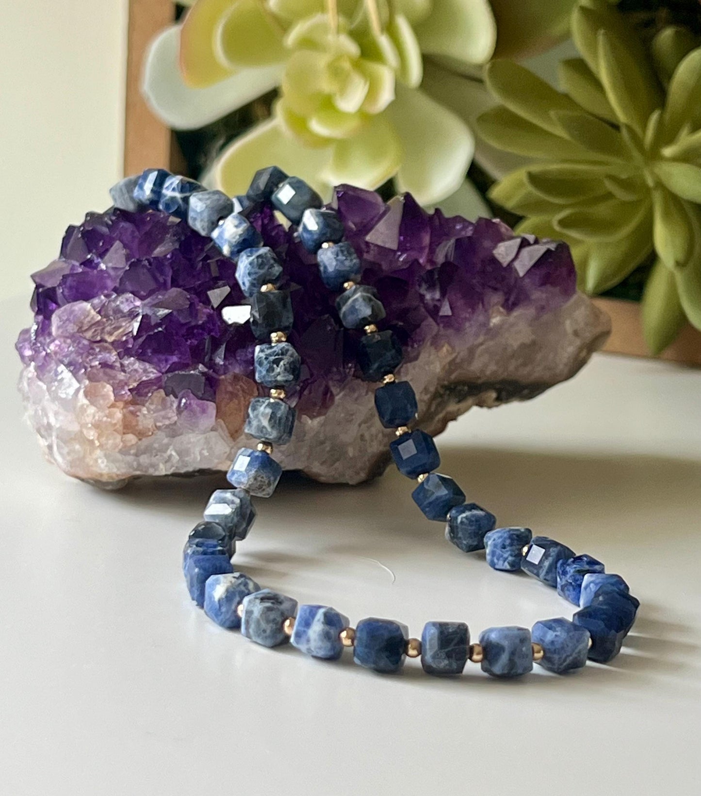 Sodalite Beaded Necklace