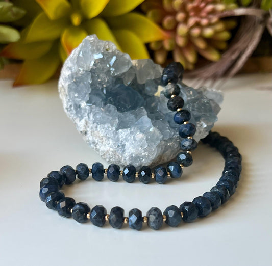 Dumortierite Beaded Necklace