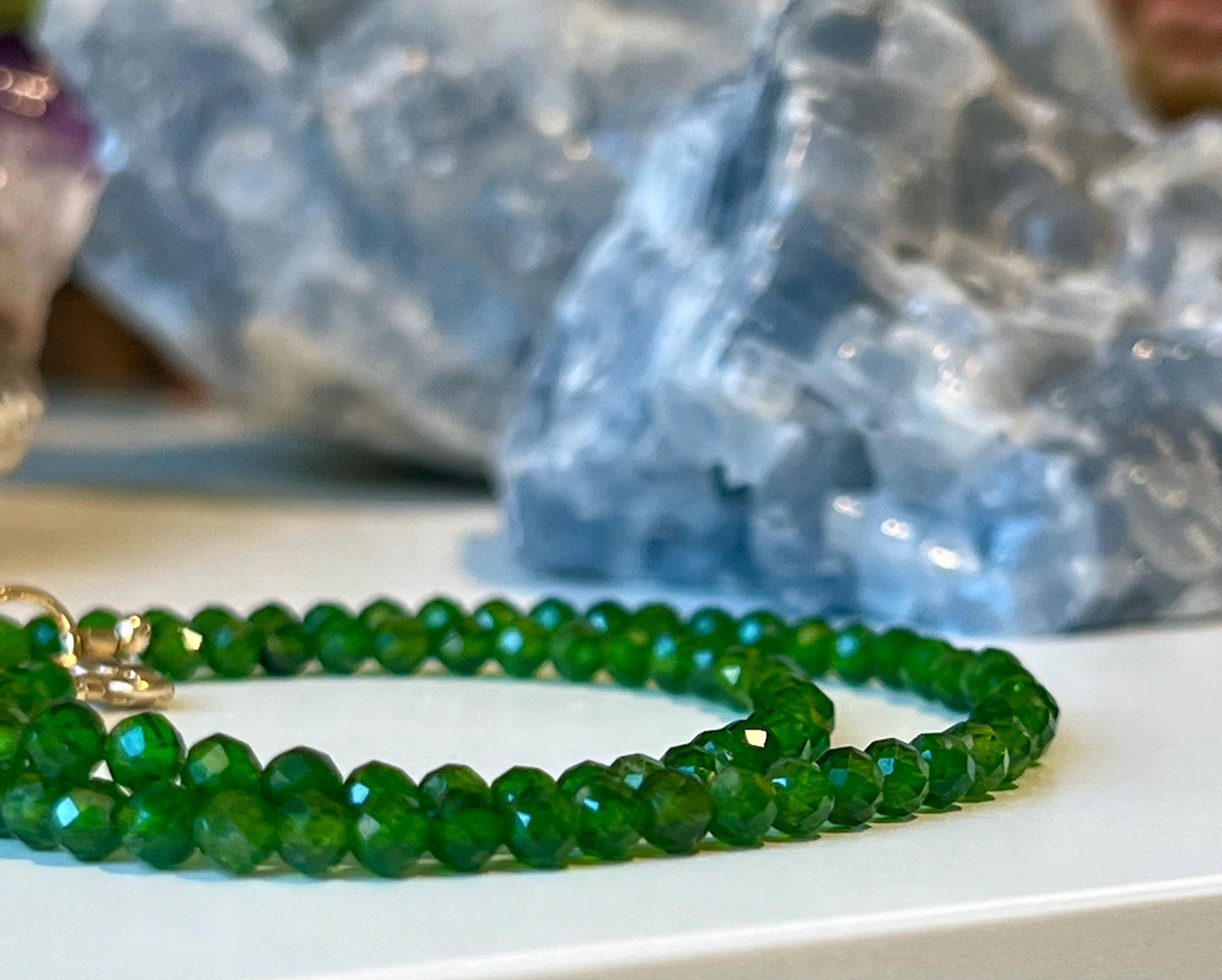 AAA Diopside Beaded Necklace