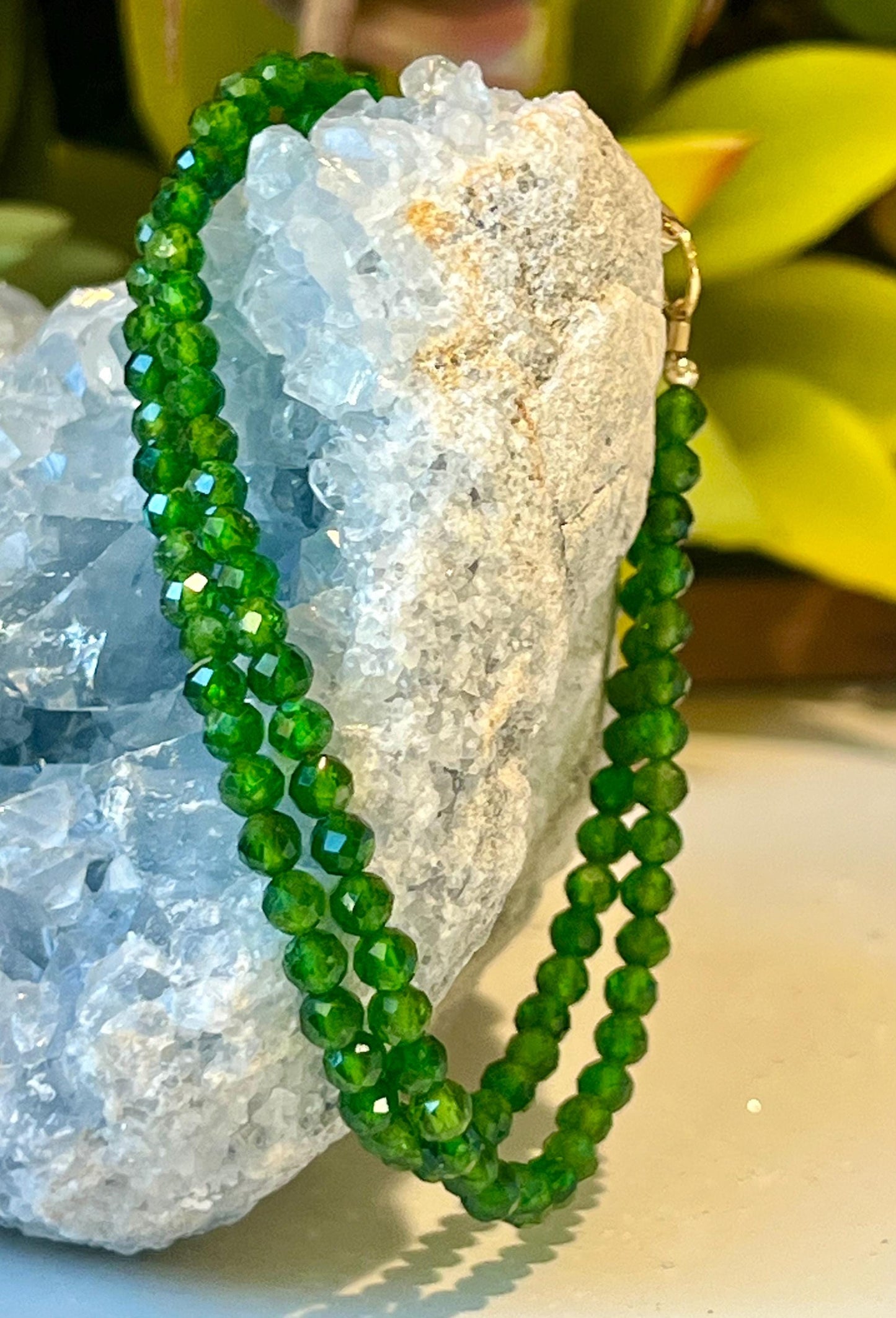 AAA Diopside Beaded Necklace